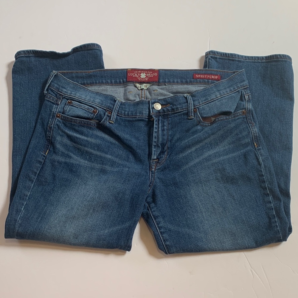 Lucky Brand Blue Denim Pants size 12 sweet n’ crop